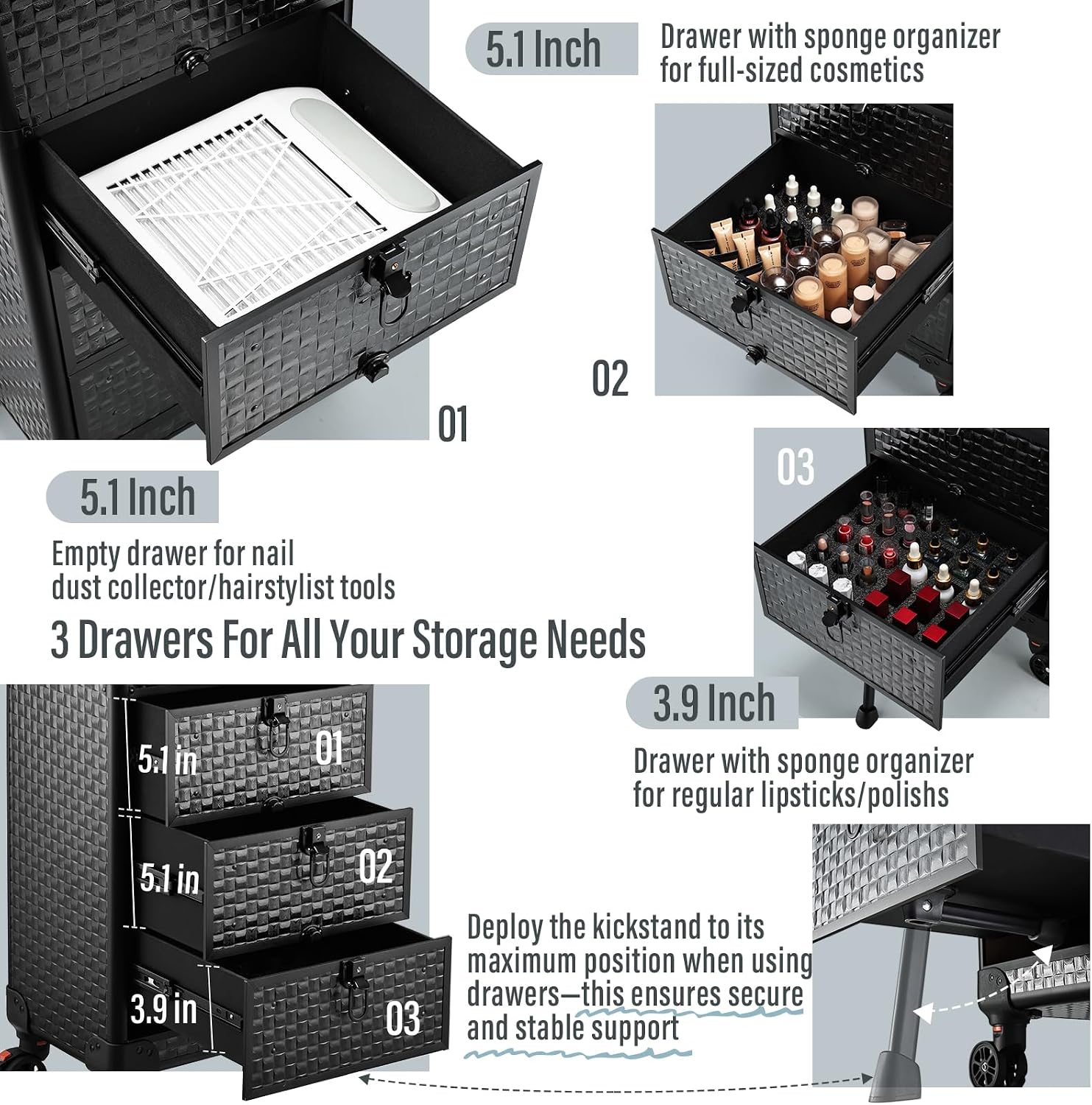 Rolling Salon Cart with 3 Draw - Spa & Wellness Hotel Olympia Mariánské Lázně review and price